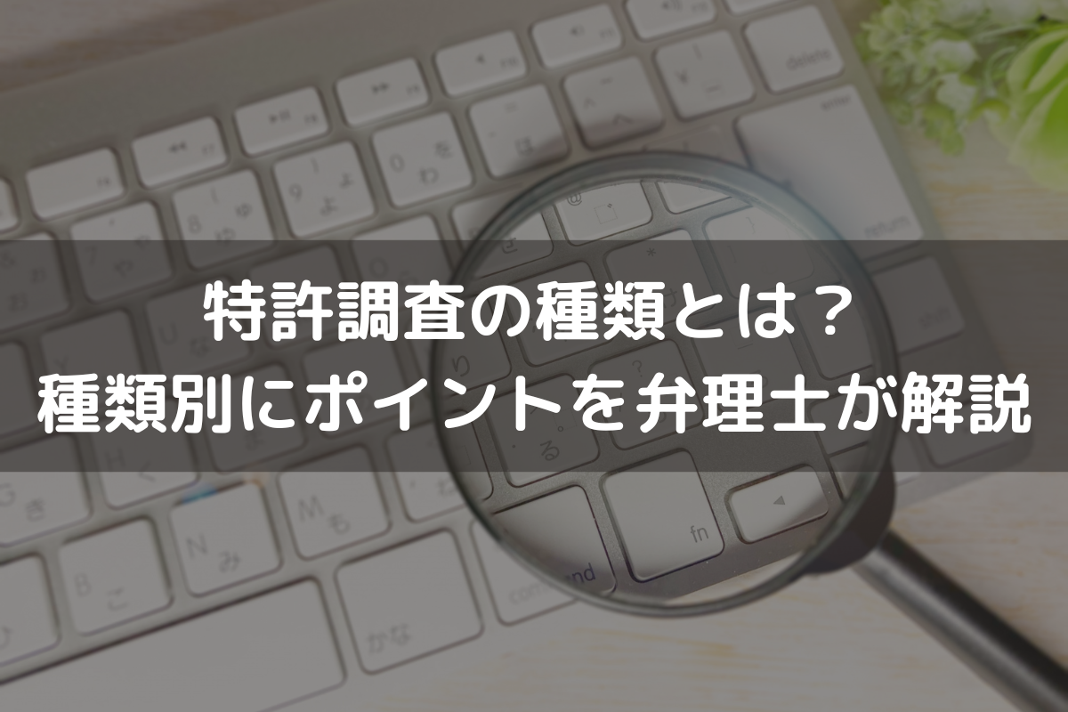 特許調査の種類